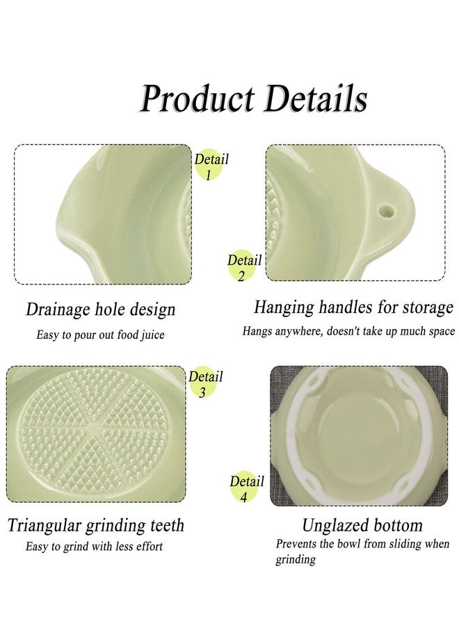 مبشرة ثوم، أداة مطبخ فعالة، مبشرة سيراميك، مبشرة زنجبيل مناسبة لطحن الثوم بسرعة لتحضير الوجبات - Image 3